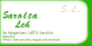sarolta leh business card